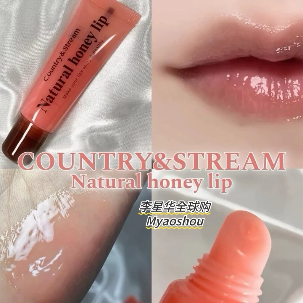 日本country&stream小熊蜂蜜有色润唇膏口红唇蜜唇部啫喱保湿