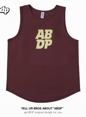 ABDP 23SS美式篮球运动背心无袖宽松窄肩训练街头健身印花圆领T