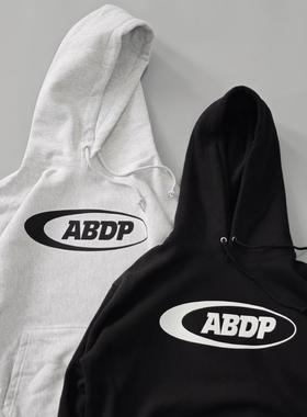 ABDP秋冬连帽加绒卫衣帽衫拉绒外套运动休闲套头宽松复古潮流