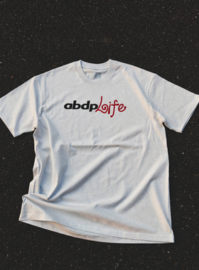 ABDP夏季美式男士短袖T恤圆领印花潮流情侣纯棉休闲运动宽松半袖