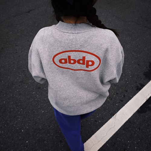 ABDP加绒美式圆领宽松套头卫衣