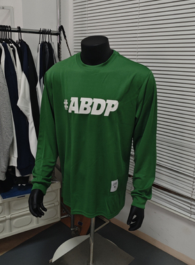 ABDP美式宽松运动长袖投篮服篮球运动健身休闲舒适印花圆领套头