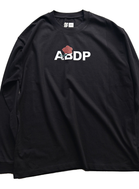 ABDP秋季新款纯棉长袖T恤打底衫美式运动街头宽松圆领印花上衣