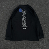 ABDP秋季 休闲潮流宽松印花情侣上衣 T恤宽螺纹美式 男士 纯棉长袖