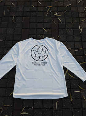 ABDP美式印花圆领长袖投篮服T恤9分袖热身服休闲运动健身跑步训练