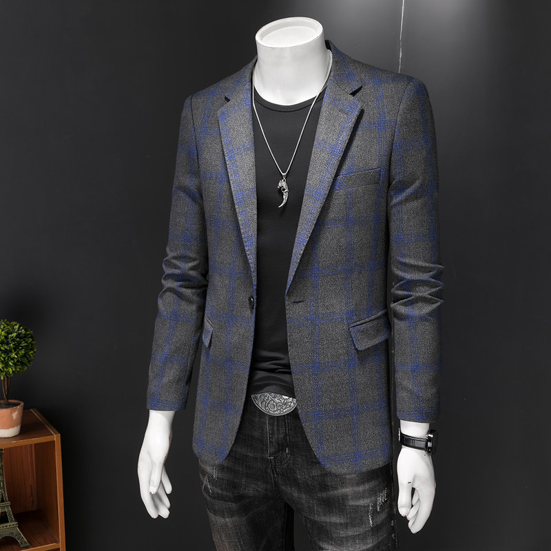 假模图2025年男士休闲西服修身时尚西装单西外套DX6970P165,男装西服套装,电商D216