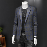 假模图2025年男士休闲西服修身时尚西装单西外套DX6970P165，男装西服套装，电商D216