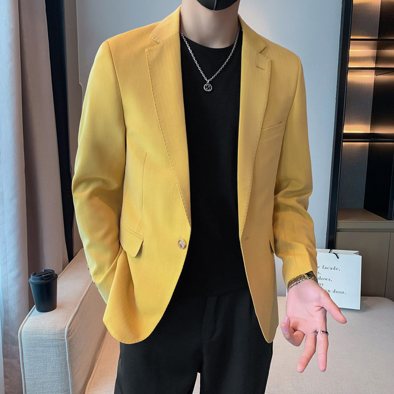 模特图-男士休闲西服韩版修身西装单西外套F6808P165,男装西服套装,电商D216