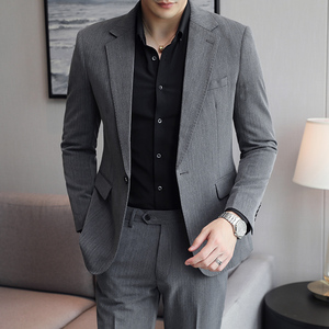 模特图2025年新款西服套装二件套男士礼服套装LJT7822P240图片