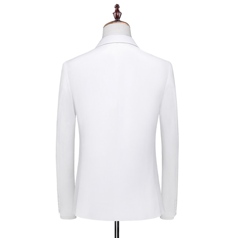 纯白M-6XL外贸西服套装三件套一粒扣2边开叉男士西装7001P190,男装西服套装,电商D216