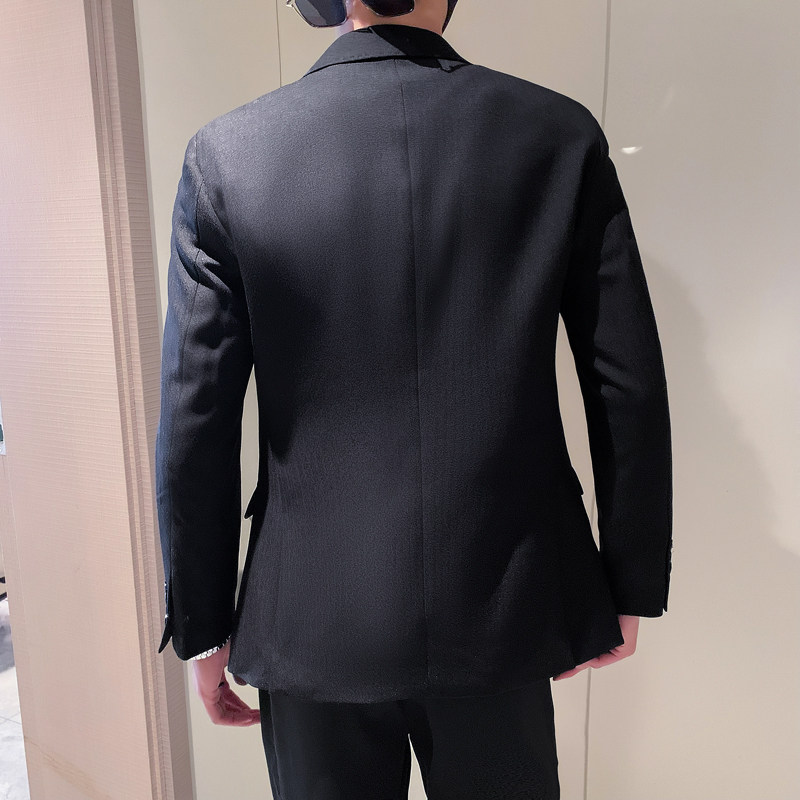 模特图-男士休闲西服韩版修身西装单西外套F6160P165,男装西服套装,电商D216