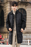 模特图男士90白鸭绒中长款羽绒服外套YR2442P245，男装羽绒服，电商D216