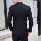 2025春季薄款男士三排扣西服套装三件套6026P290，男装西服套装，电商D216