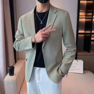 模特图-男士休闲西服韩版修身西装单西外套F6921P165,男装西服套装,电商D216