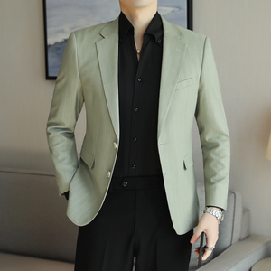 人模图2025新款男士二粒扣西服时尚修身西装单西外套6921P165图片