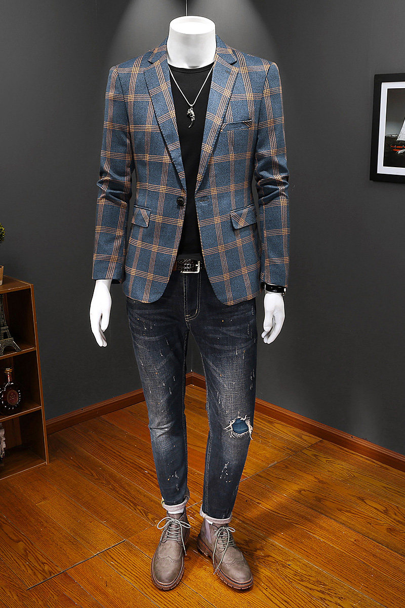 2025年男士春季青年时尚休闲西装单西外套DX6130P165，男装西服套装，电商D216