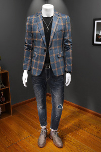 2025年男士春季青年时尚休闲西装单西外套DX6130P165,男装西服套装,电商D216