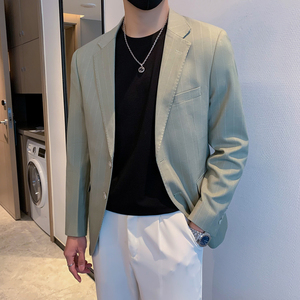 模特图-男士休闲西服韩版修身西装单西外套F6921P165图片