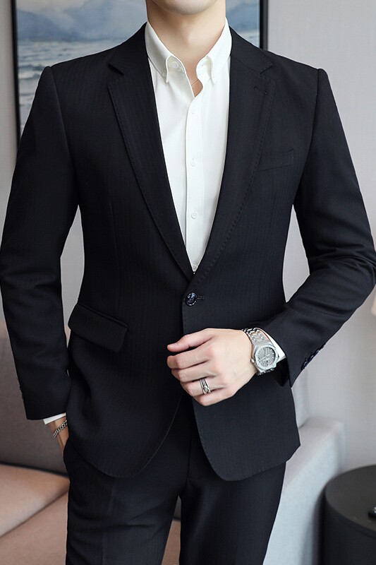模特图2025年新款西服套装二件套男士礼服套装LJT7822P240,男装西服套装,电商D216