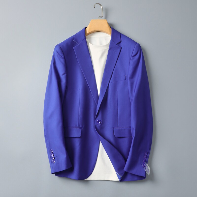 平铺图男士休闲西装潮流时尚修身西服单西外套DX701P120,男装西服,电商D216