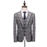 送领带长期款S-5XL大码男士西服套装三件套6727P300，男装西服套装，电商D216