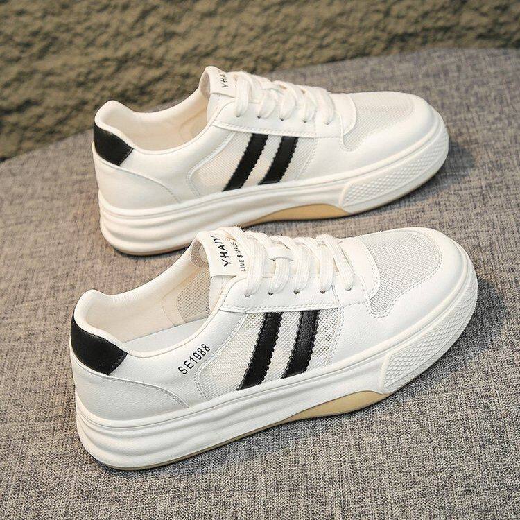 透气网面运动网鞋学生春夏小白鞋新款板鞋百搭休闲平底2024女鞋子