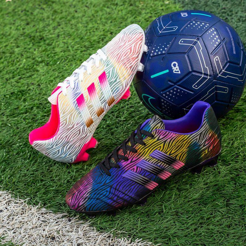 男女皮面X888碎胶青少年长钉足球鞋钉底低帮运动鞋训练儿童高脚