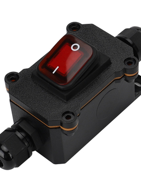 30A大电流防水开关220V中途改加装12v/24V按钮手捏16A直流开关线