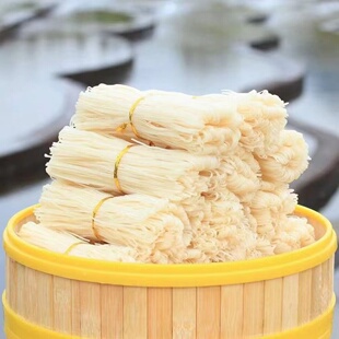 连州湟福沙坊粉特产九陂切粉农家自晒米粉粉丝扁粉条500g手工切粉