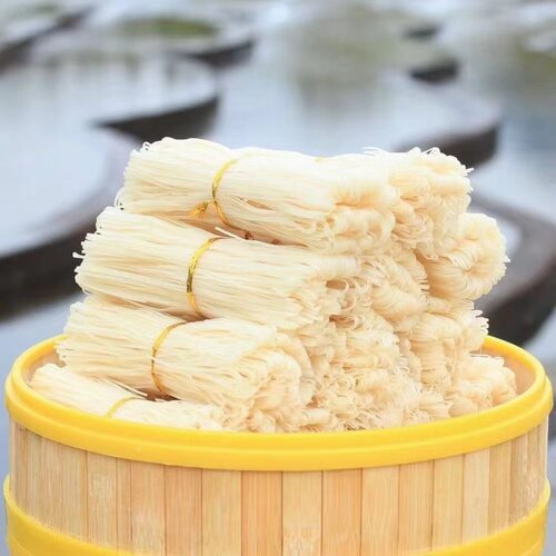 连州湟福沙坊粉特产九陂切粉农家自晒米粉粉丝扁粉条500g手工切粉