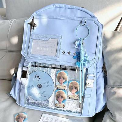 芋泥优优原创十字双星大食量中性学生16寸电脑40cm娃包双肩痛包