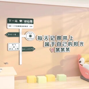 心理咨询室布置挂图健康辅导室摆件心灵驿站文化墙疗愈空间装饰画