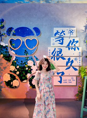 暴力熊网红打卡背景墙面装饰户外造景民宿小院互动拍照区氛围布置