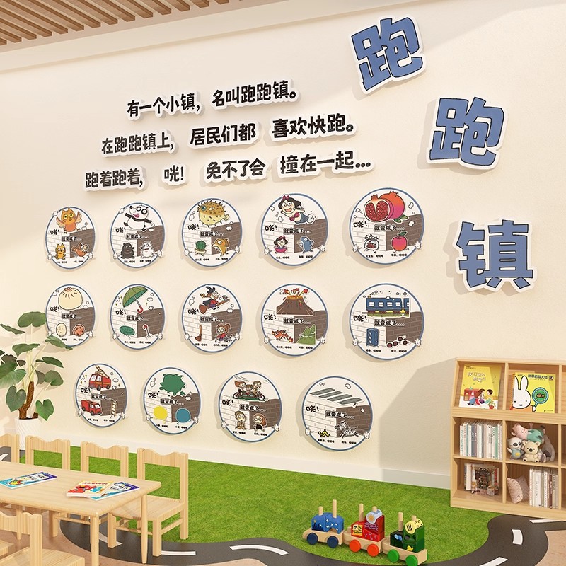 绘本馆图书角布置文化墙面装饰贴阅读区幼儿园环创材料香教室班级