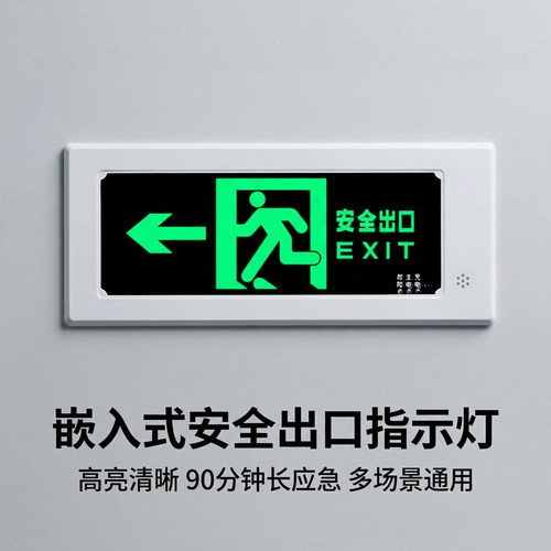 嵌入式安全出口消防疏散标志灯