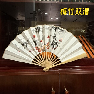 7-10寸中玉绘画宣纸折扇国风中高考学生毕业定制礼品手绘汉服扇子