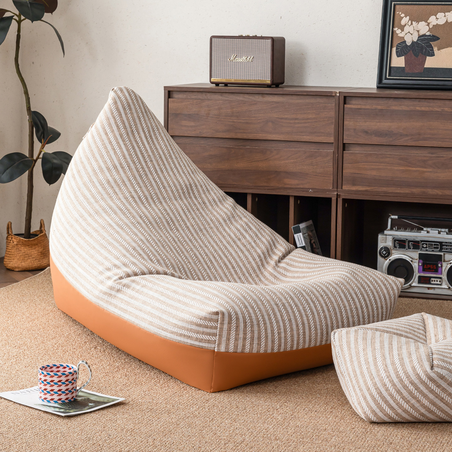 懒人沙发豆袋客厅卧室榻榻米懒人椅可躺可卧粽子小沙发单人EPP