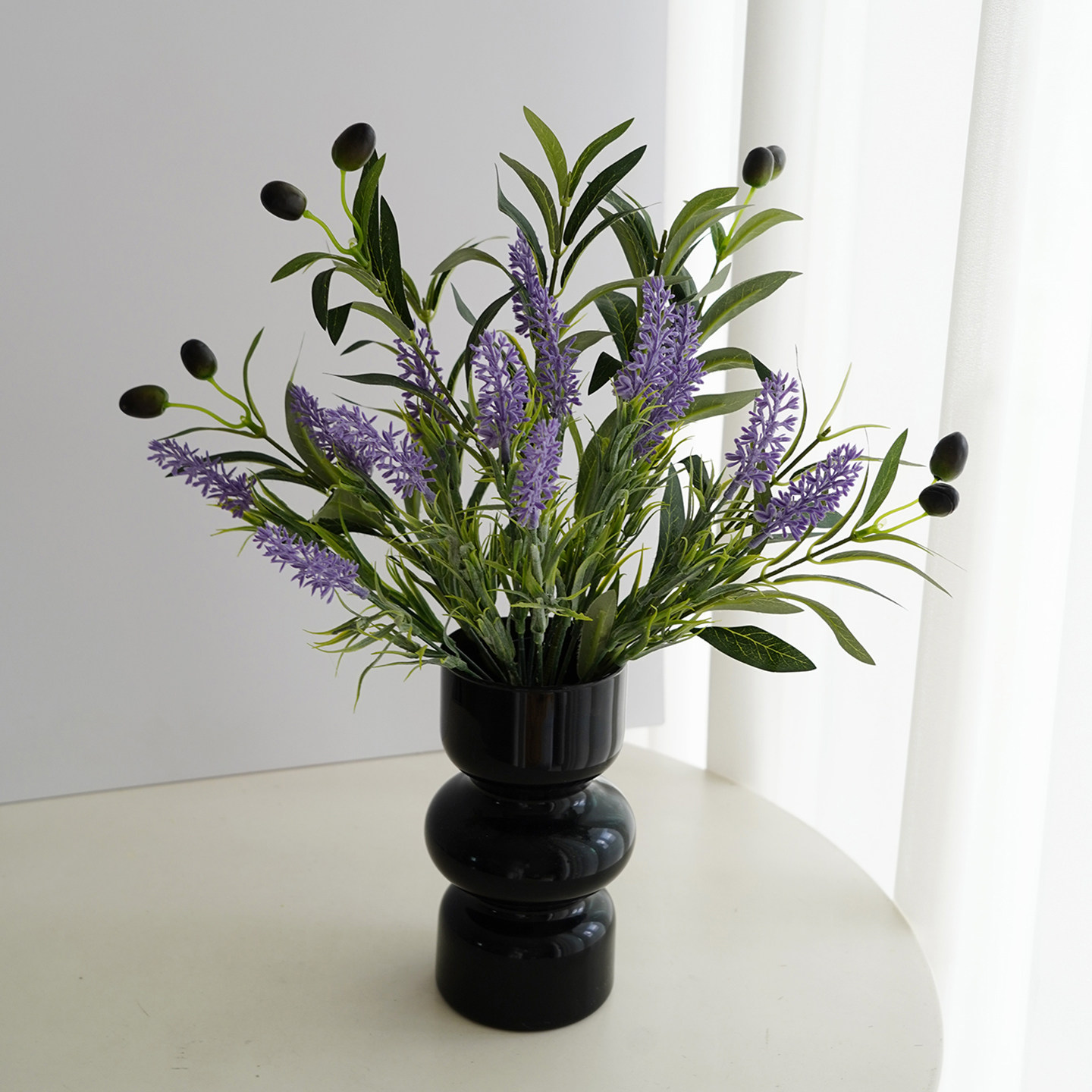 假花仿真花薰衣草橄榄绿植装饰花艺摆件餐桌摆设干花仿生花束轻奢