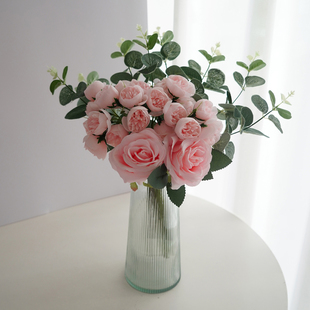 玫瑰花假花仿真花高级感逼真摆设装饰花束仿生摆件永生花家居好物