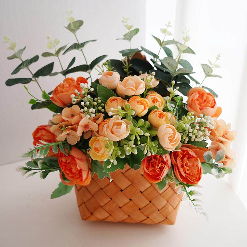 北欧风客厅墙面装饰花卉餐厅卧室墙壁上花艺挂件创意壁饰墙饰花篮