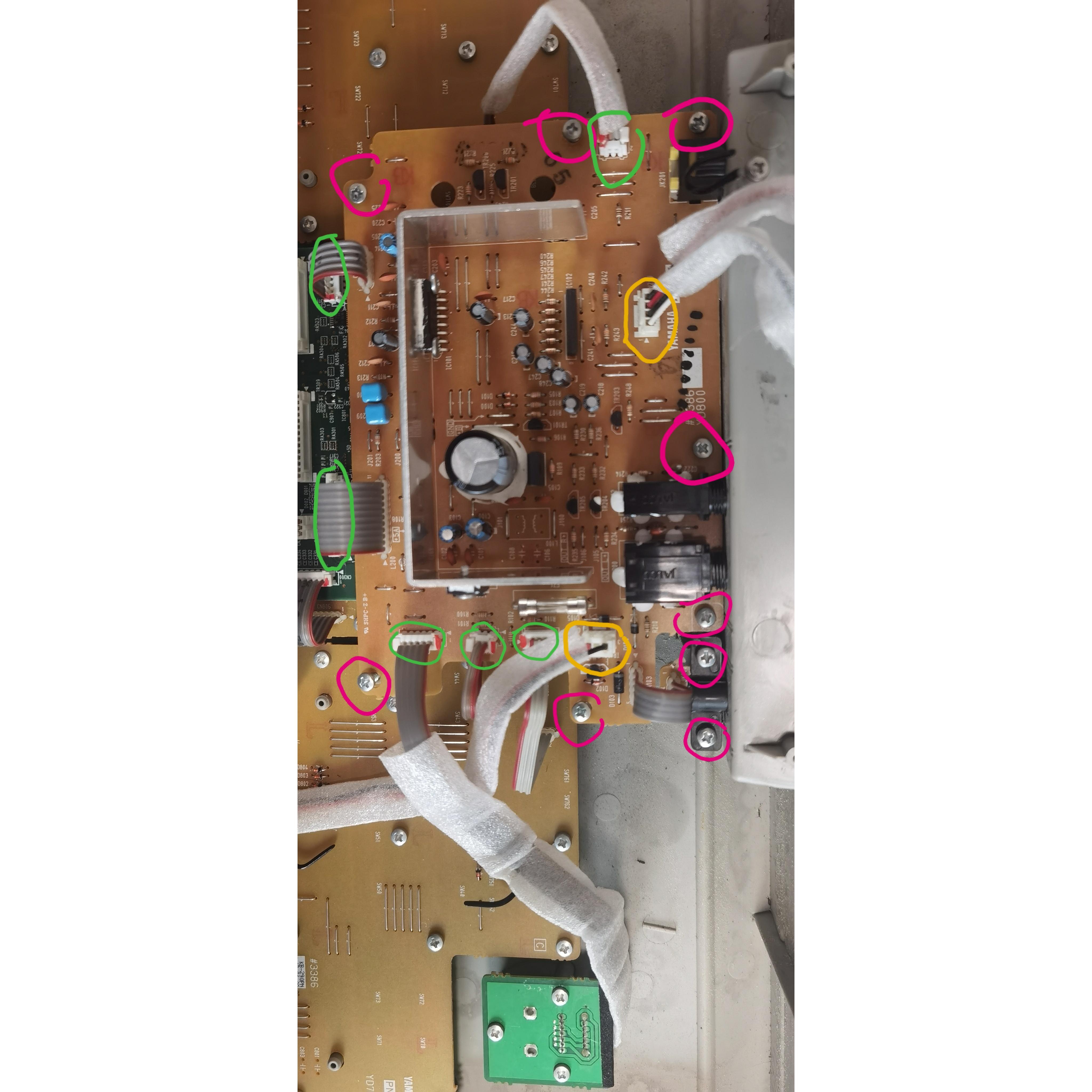 专修雅马哈电子琴KB291 290不开机 无声 琴键不出声 功放板故障