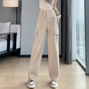 薄款 女夏季 2024新款 初中学生美式 子 少女工装 直筒运动冲锋登山裤 裤