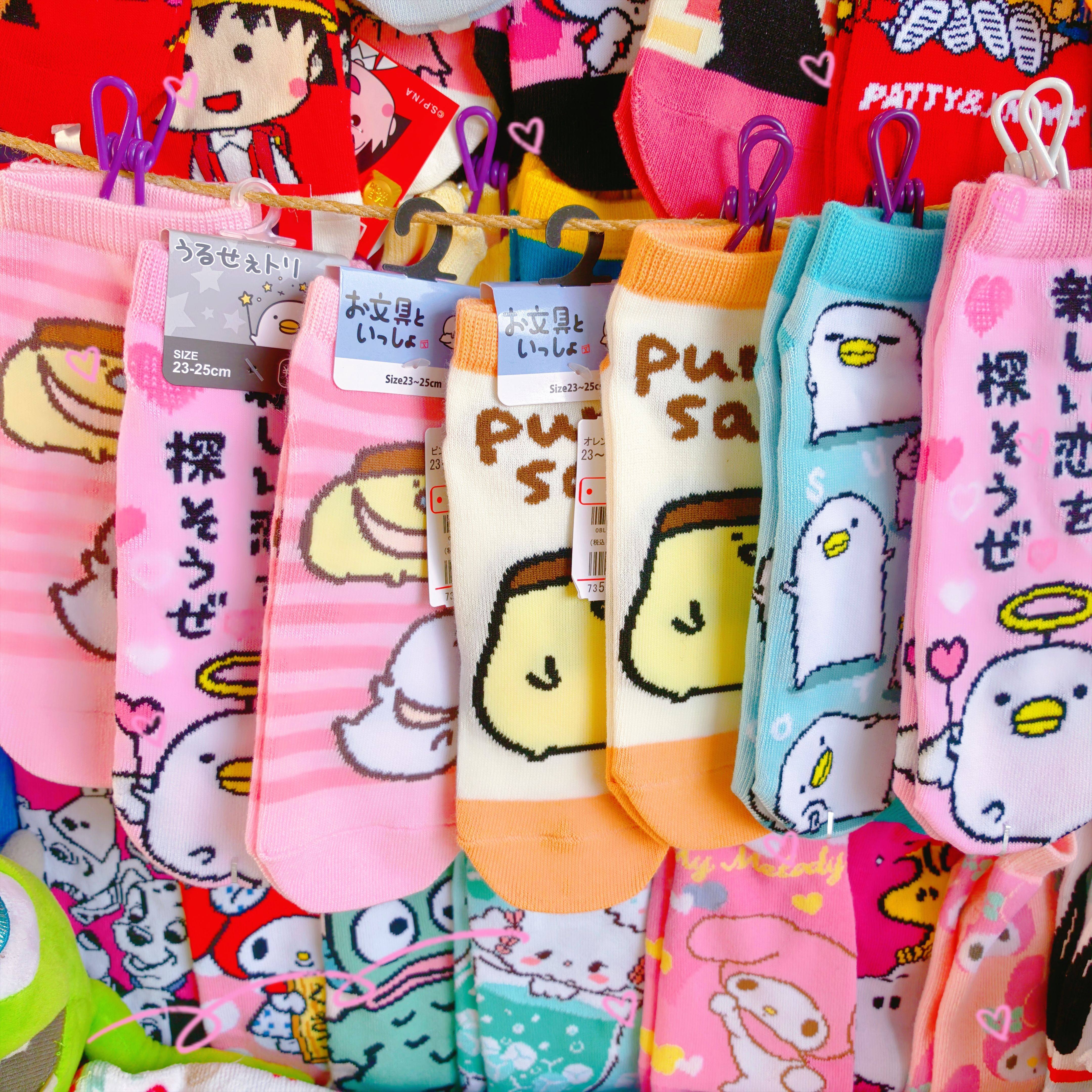 出口日单文具小人短筒女袜可爱短袜文具君文具酱お文具さん女袜