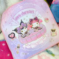 Cute pure cotton Melody bouncy rabbit baby hand towels, mini square towels, kindergarten small square towels for export to Japan thumbnail 3