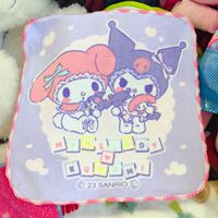 Cute pure cotton Melody bouncy rabbit baby hand towels, mini square towels, kindergarten small square towels for export to Japan thumbnail 8