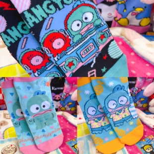 出口日单可爱卡通短筒袜半鱼人袜子女袜鱼怪萌袜短袜女袜丑鱼