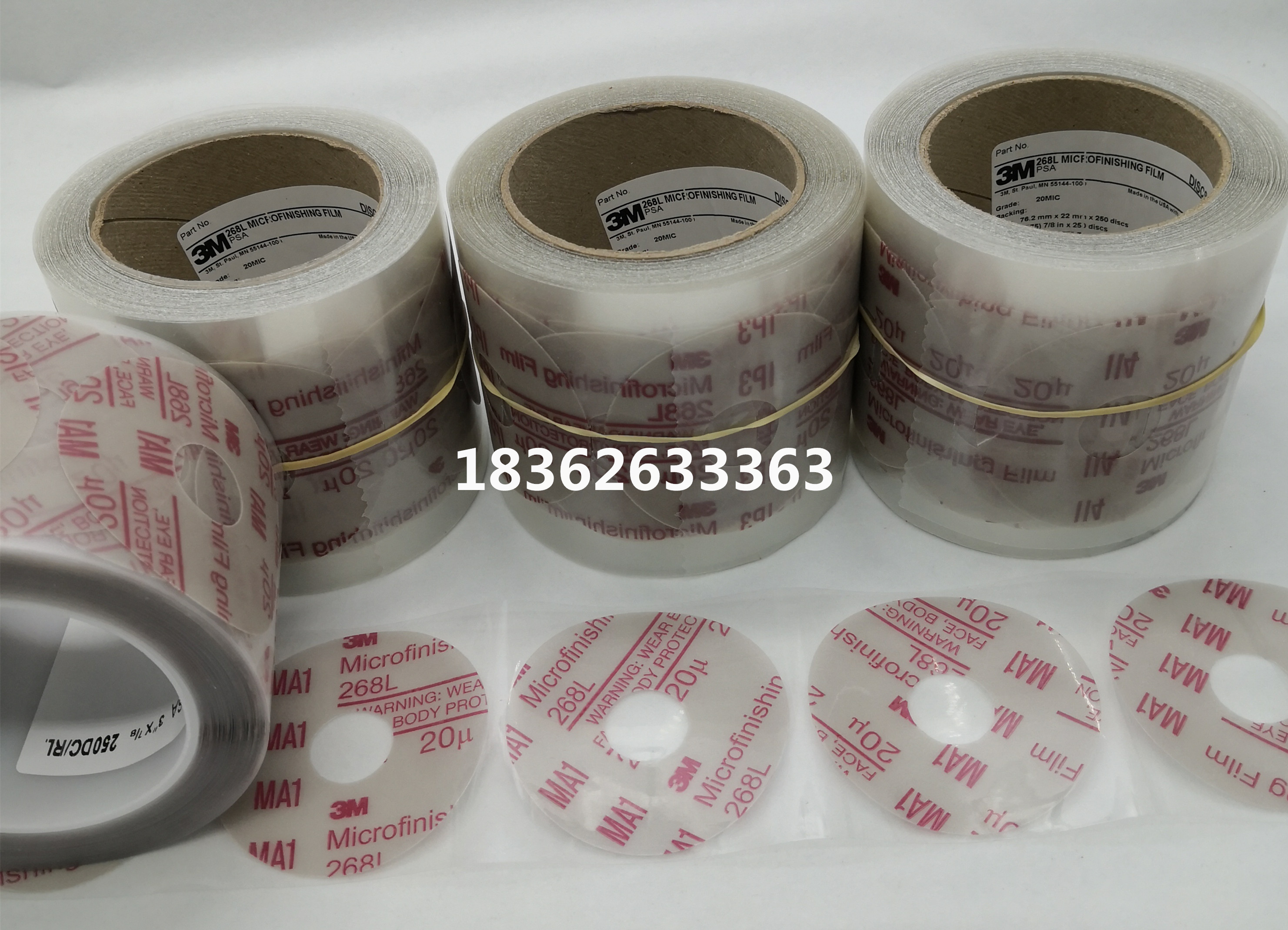 3m268L薄膜砂碟卷紧密打磨砂纸
