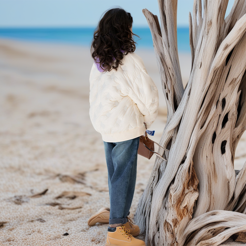 90白鸭绒免洗女童羽绒服2025秋冬