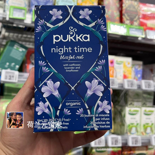 现货荷兰进口PUKKA帕卡茶无咖啡因花草茶night time晚安茶睡眠茶