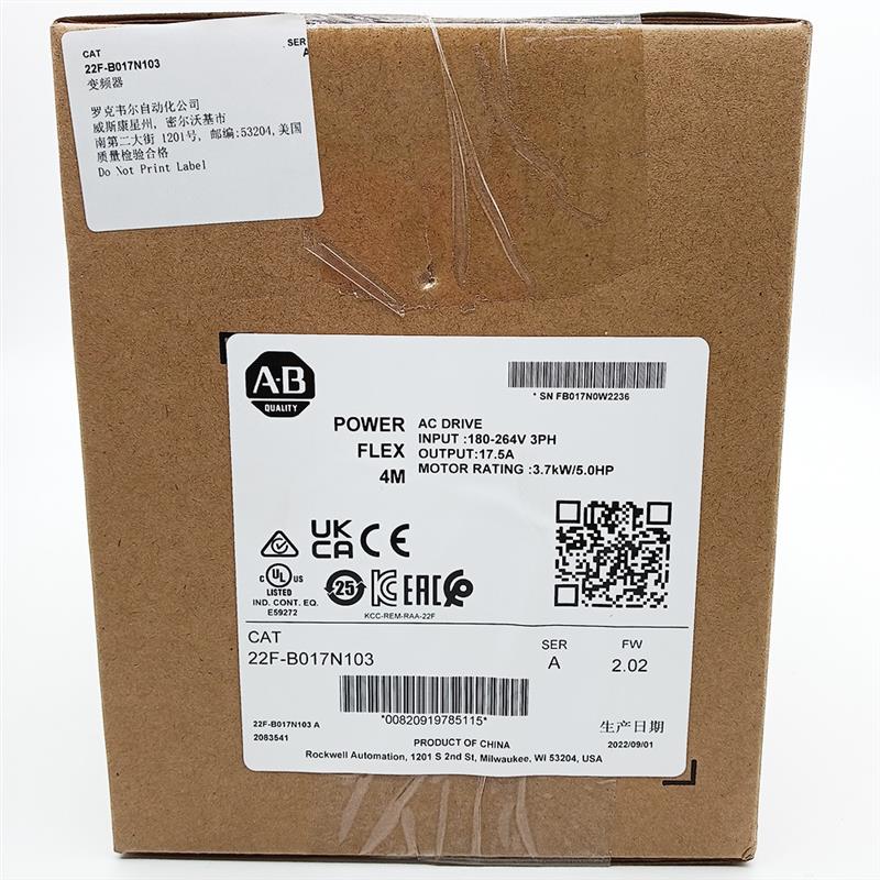 议价22F-B017N103罗克韦尔AB全新Powerflex4M变频器22FB017N103有
